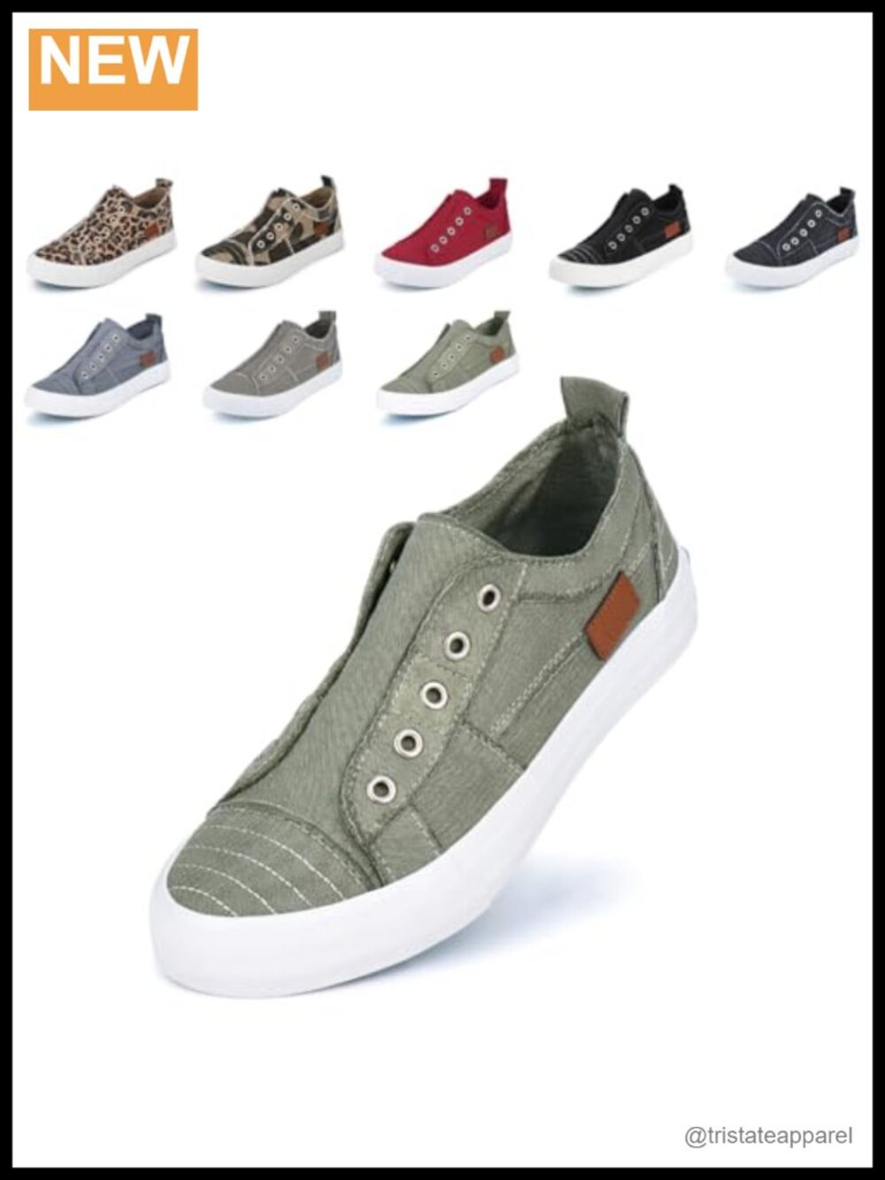 Womens Slip On Sneakers No Laces Comfortable Casual Canvas Walking Shoes